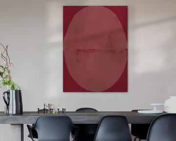Zacht roze en warm bruin. Aarde. Moderne abstracte kunst. van Dina Dankers