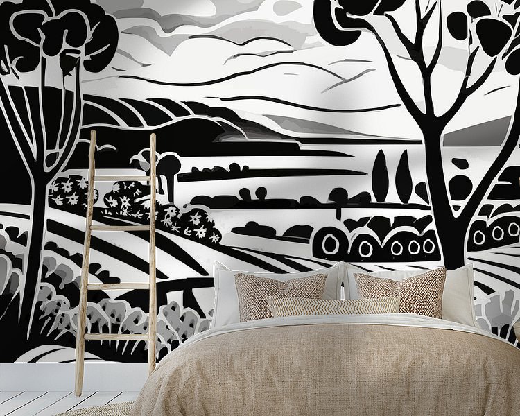 Voorbeeld van het werk in een kamer