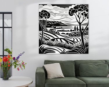 Voorbeeld van het werk in een kamer