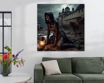 jeune femme dans la boue