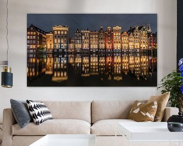 Damrak Amsterdam van CHRIS VAN TWISK