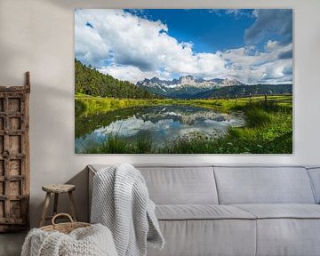 Wuhnleger près de Tiers - reflet du Rosengarten dans le Tyrol du Sud sur Fototante