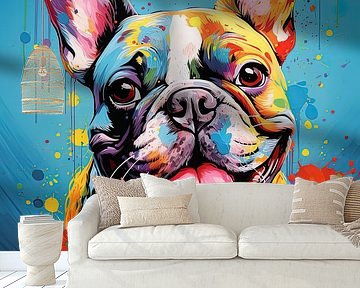Lebendige Bulldoggenfreude von Jeff's Gallery