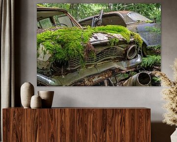 Mossige auto van Wendy van der Klift-Bartelings