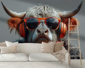 Highland Cow Cow Scottish Cattle Scottish Highlander Highland Cattle Pop Art by Niklas Maximilian