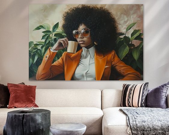 Voorbeeld van het werk in een kamer