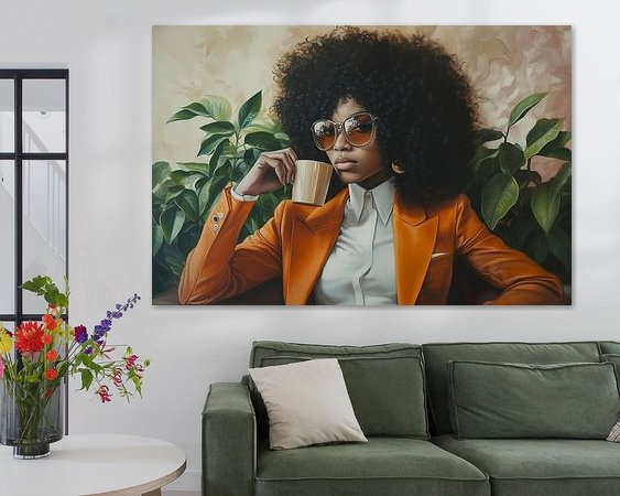 Voorbeeld van het werk in een kamer