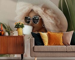 Voorbeeld van het werk in een kamer