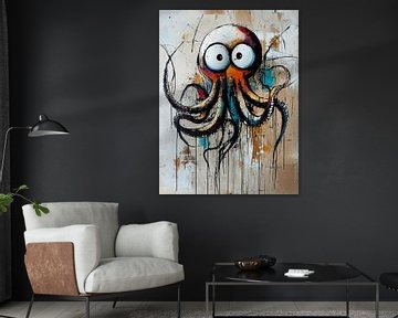 Octopus van Blikvanger Schilderijen