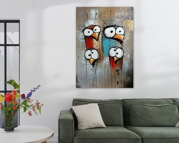 Portret Vogels van Blikvanger Schilderijen
