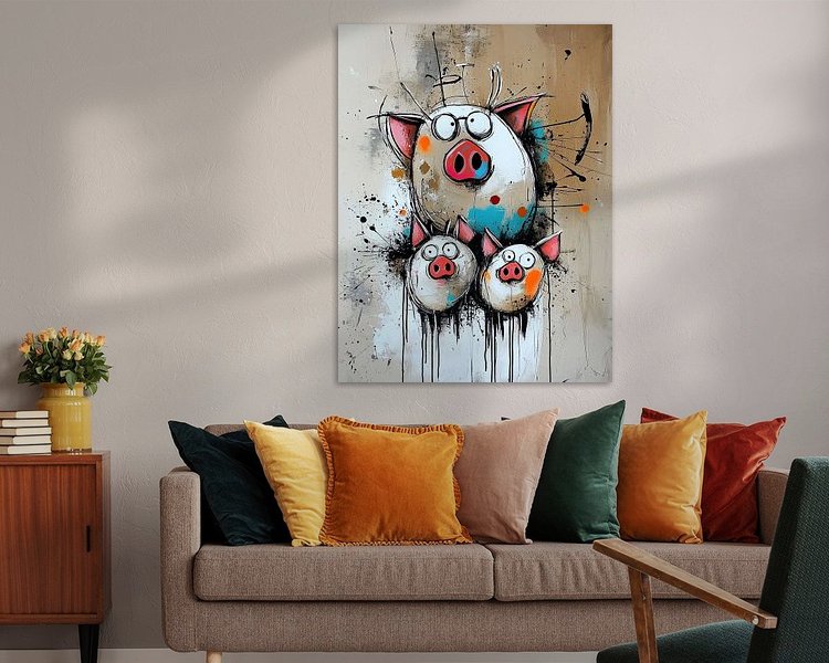 Voorbeeld van het werk in een kamer