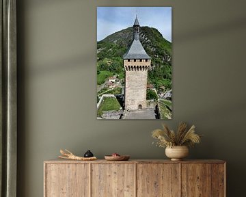 Panoramisch uitzicht op Château de Foix van Frank Photos