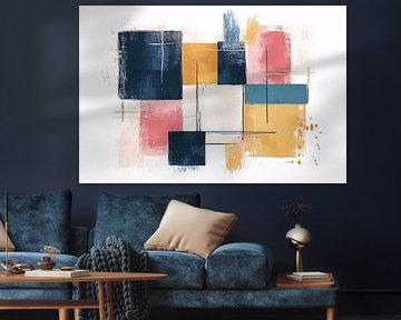 Colourful abstract squares and lines by Art & Soul Creations