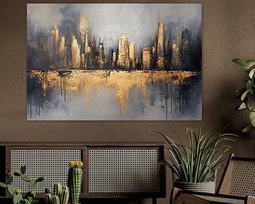 Abstrakte Skyline mit Reflektionen von Art & Soul Creations