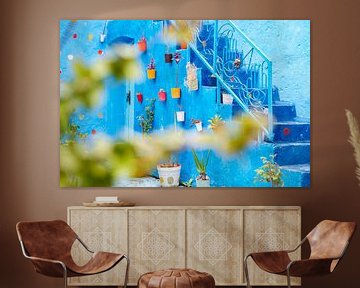Chefchaouen, blauwe stad van Marokko van Melissa Peltenburg