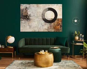 Abstract kunstwerk met cirkelvorm