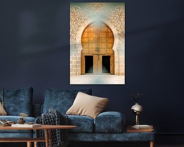 Entrance Ismael Moulay mausoleum in Meknes, Morocco. by Melissa Peltenburg