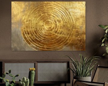 Gouden abstracte cirkels van Art & Soul Creations