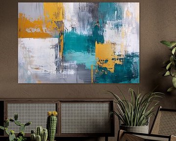 Peinture abstraite avec accents dorés sur Art & Soul Creations