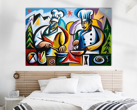 Voorbeeld van het werk in een kamer