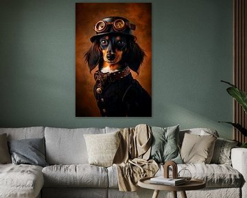 Steampunk Teckel van Harry Hadders