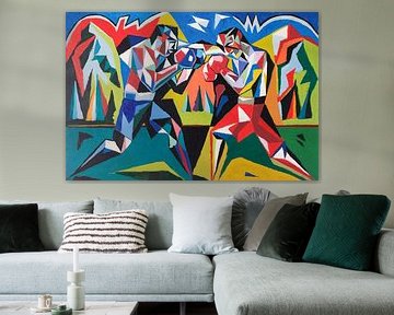 Abstracte kubistische boksers
