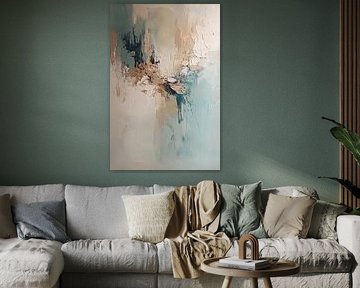 Abstract artwork with earthy tones by Art & Soul Creations