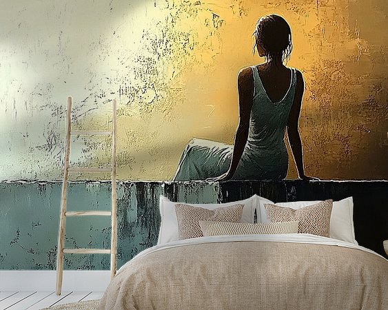 Voorbeeld van het werk in een kamer