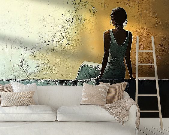 Voorbeeld van het werk in een kamer