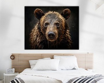 Wet Grizzly by ARTEO Paintings