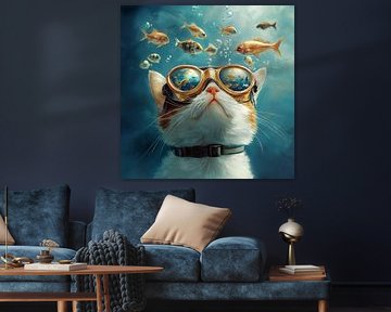 Katze und Fisch