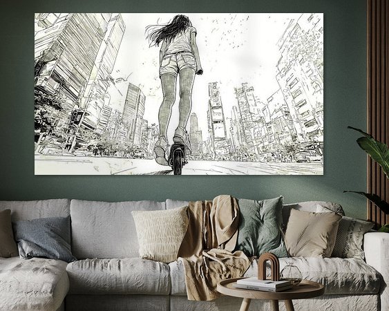 Voorbeeld van het werk in een kamer