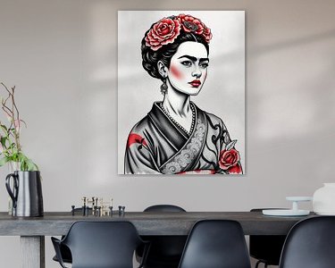 Voorbeeld van het werk in een kamer
