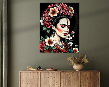 Frida Classical Portrait van MIROKKU