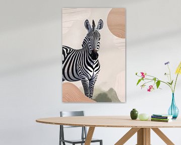 Modern zebra kunstwerk met patronen van Art & Soul Creations