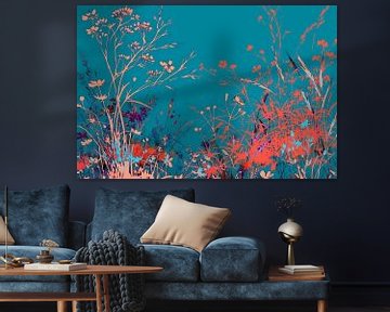 Japanische Wildblumen in bunten Farben