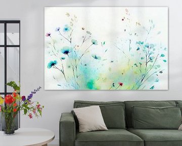 Japanese flower meadow in dream colours