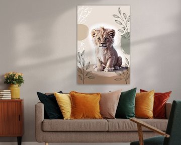 Leeuwenwelp met natuurlijke accenten van Art & Soul Creations