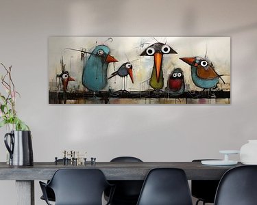 Voorbeeld van het werk in een kamer