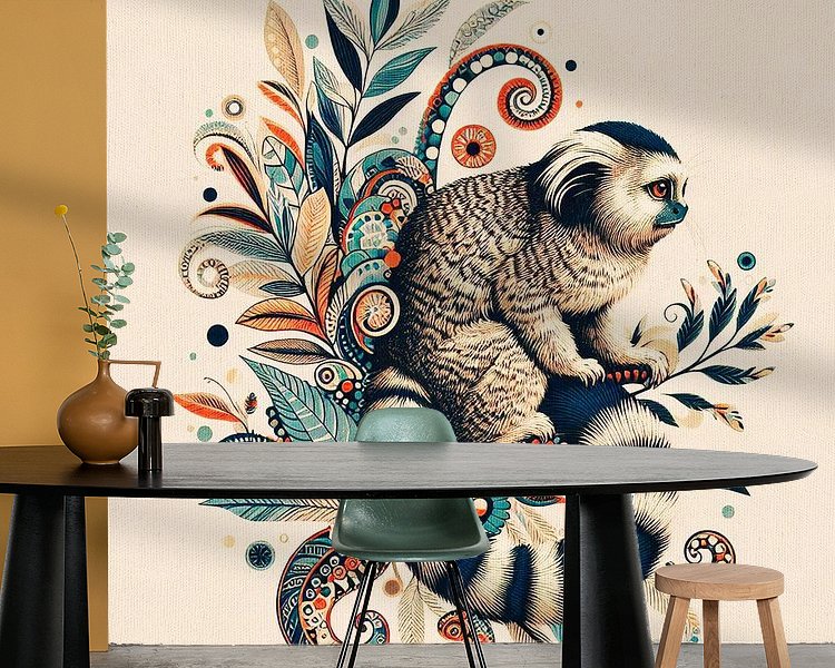 Voorbeeld van het werk in een kamer