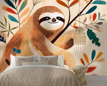 Voorbeeld van het werk in een kamer