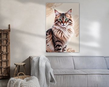 Prachtige kat met groene ogen van Art & Soul Creations