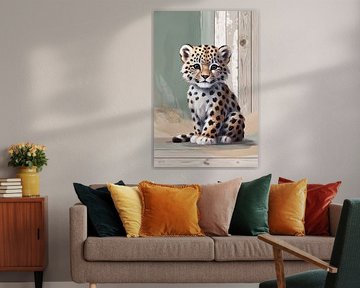 Niedliches Leopardenjunges Kunstwerk von Art & Soul Creations