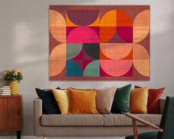 Abstractie in moderne herfstkleuren van Mad Dog Art