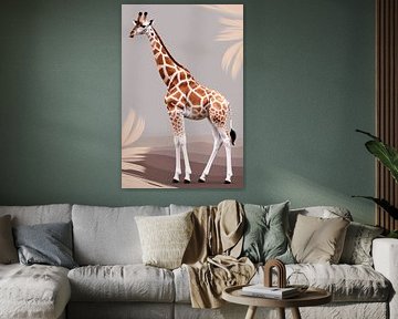 Art numérique élégant de la girafe sur Art & Soul Creations