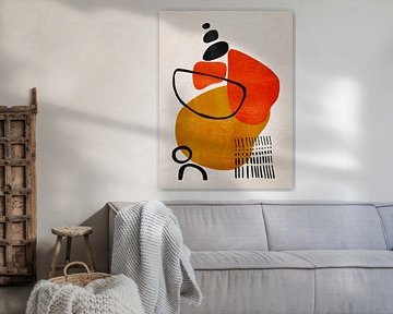 Organic abstract art - earthy tones by Online Arts