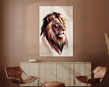 Majestätische digitale Löwenkunst von Art & Soul Creations