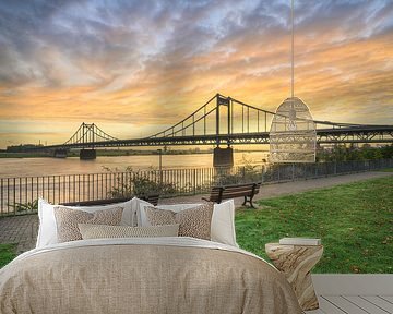 Krefeld-Uerdingen brug bij zonsopgang van Michael Valjak