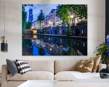 "Canals" and "Dom" (church) of Utrecht, Netherlands.