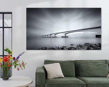 Zeeland Bridge / Black and white